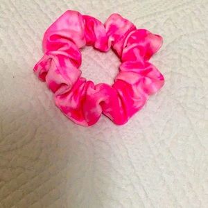 Cute pink and white scrunchie